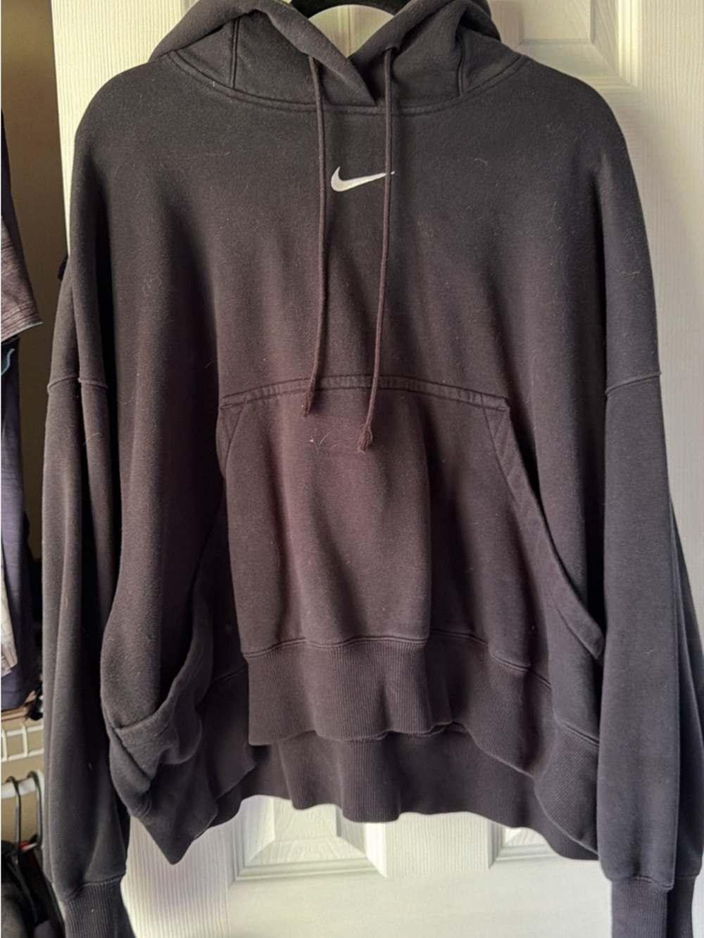Nike Black pheonix Hoodie with White Swoosh Logo
